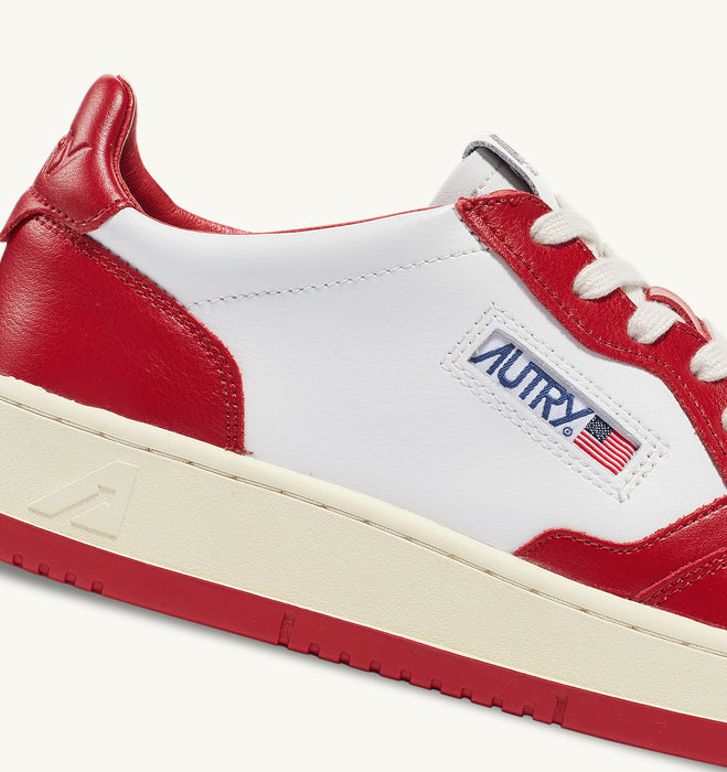 Autry Sneaker Low Woman Bicolor in Weiß Rot