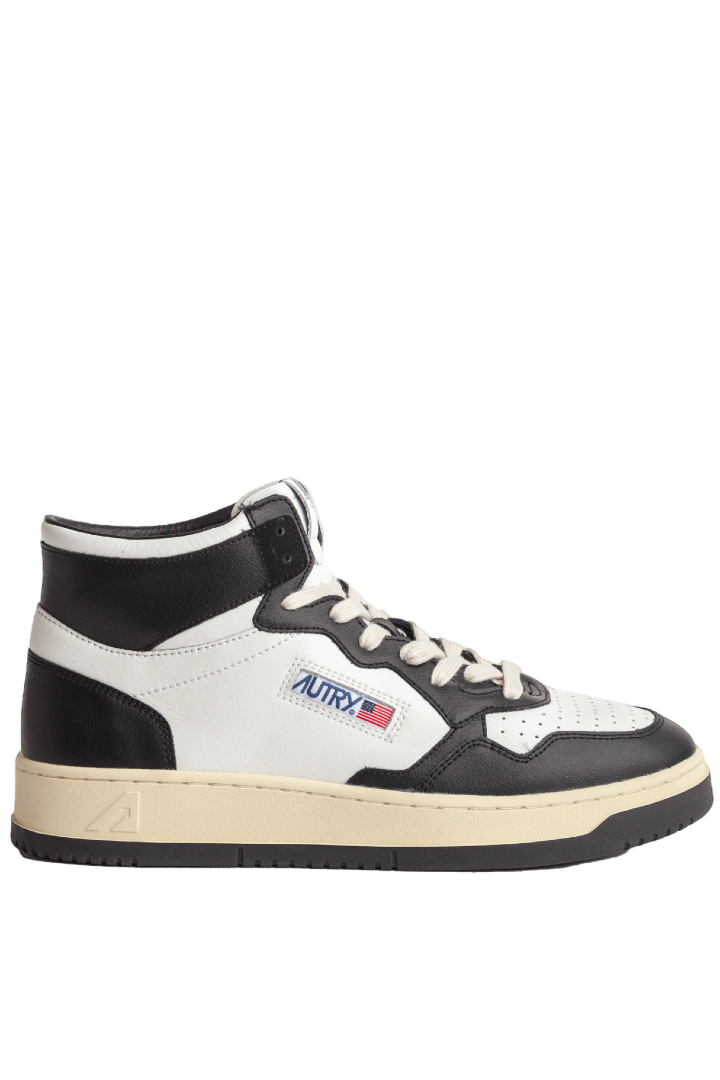 Autry Sneaker Mid Man Bicolor in Weiß Schwarz– Voice Store Kassel