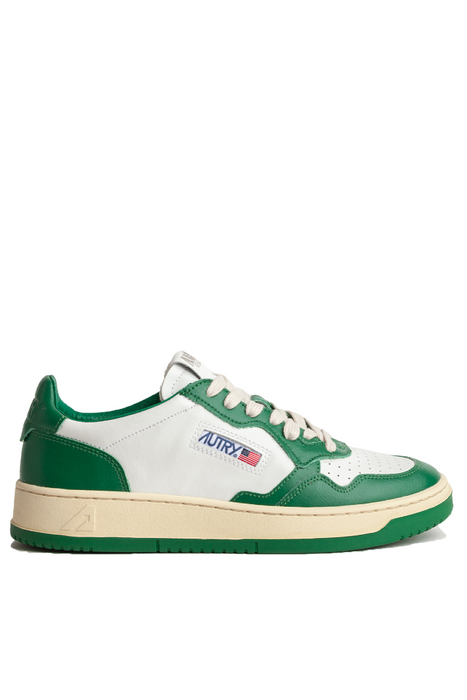 Autry Sneaker Medalist 01 Low Women Bicolor in White Green